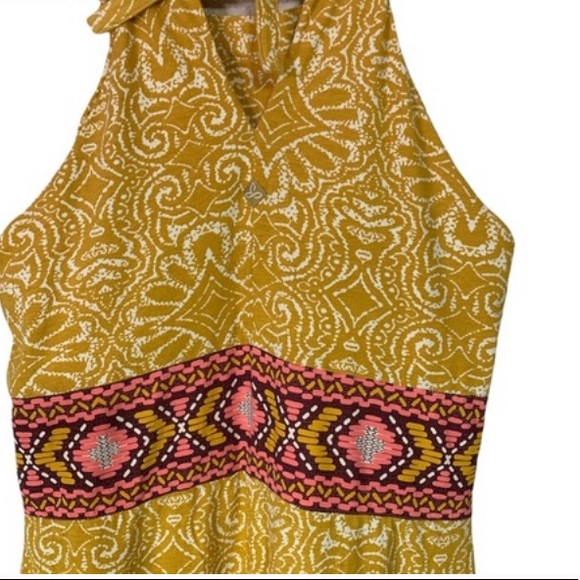 Prana Skye Marigold Sleeveless Maxi Dress Size XL - Picture 4 of 7